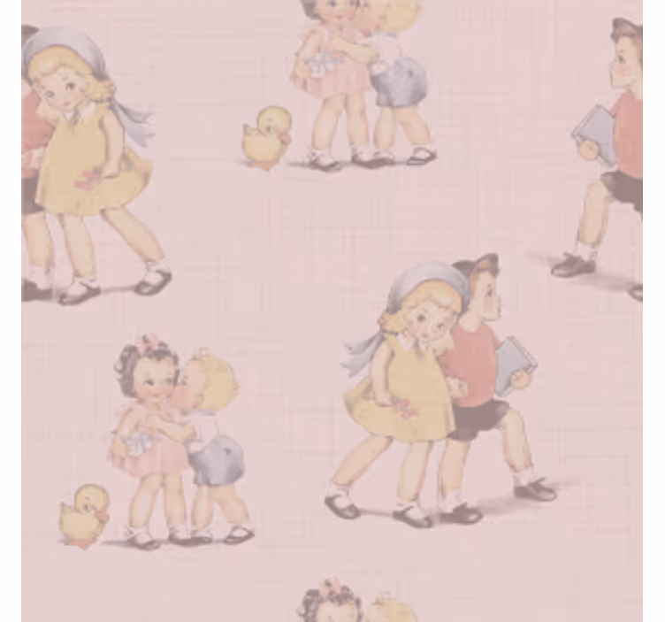Dessous de verre vintage illustrations d'enfants ludiques - TenStickers