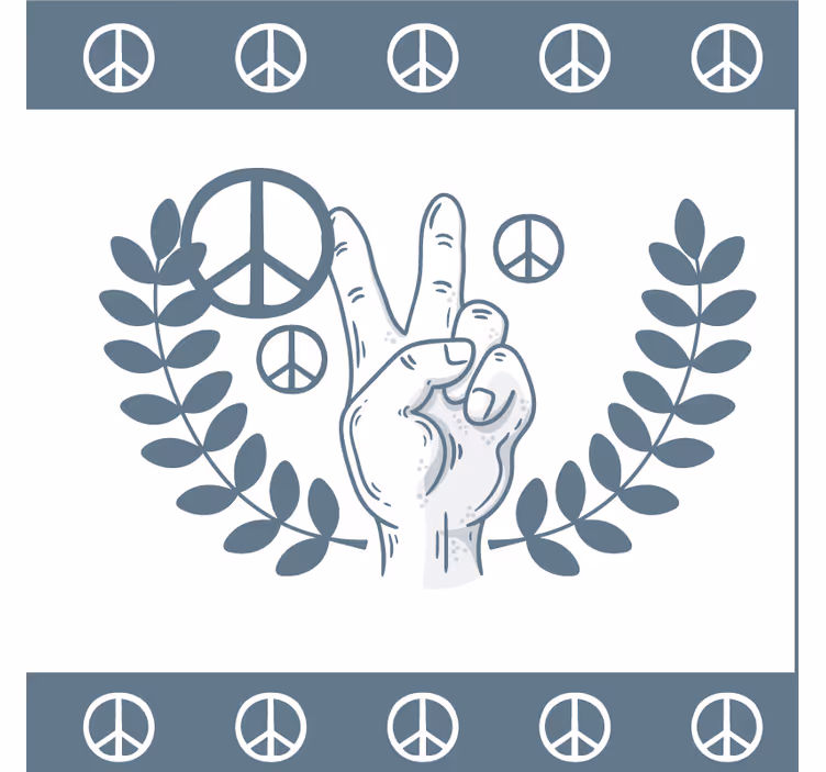 Dessous de verre citation symbole de paix et victoire - TenStickers