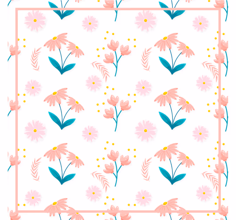Dessous de verre design à motif floral - TenStickers