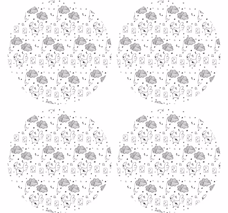 Dessous de verre personnalisable motif ferme charmant - TenStickers