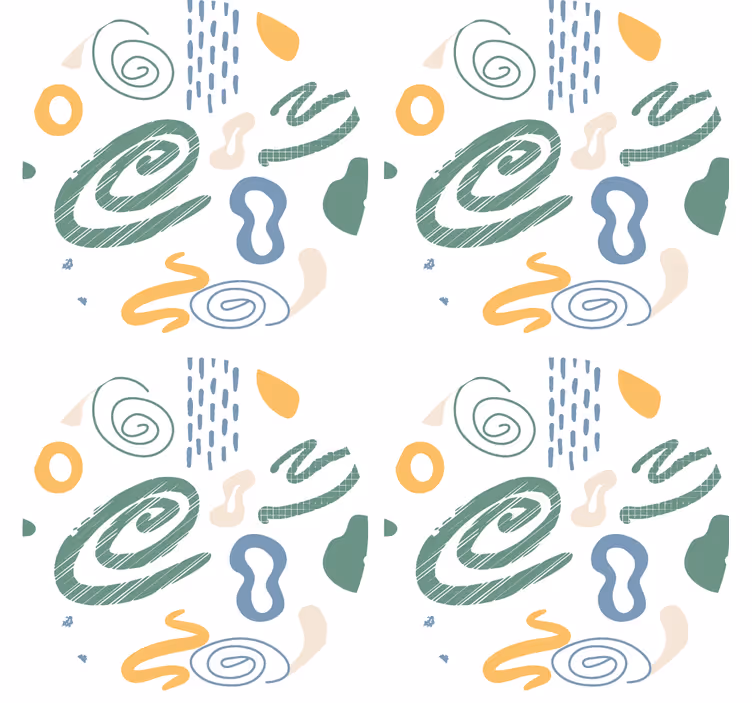 Dessous de verre motifs tourbillonnants abstraits - TenStickers