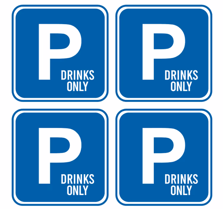Dessous de verre citation avis de boissons réservées - TenStickers