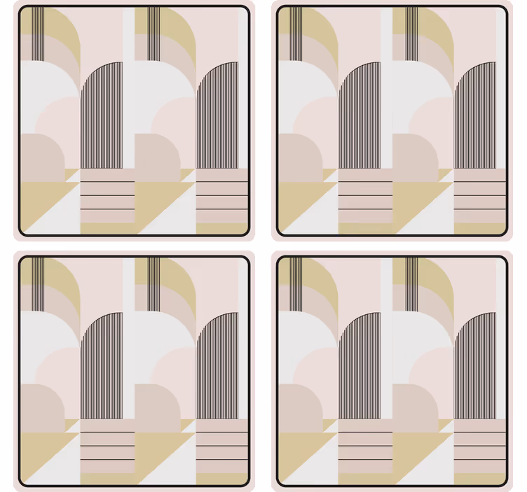 Dessous de verre moderne à motif géométrique - TenStickers