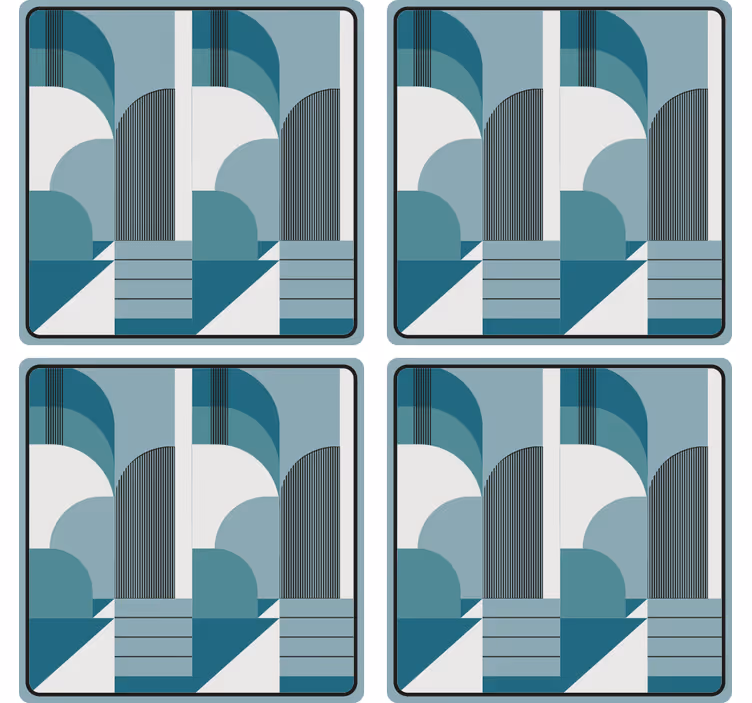 Dessous de verre moderne motifs d'arcs géométriques - TenStickers