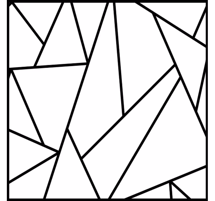 Dessous de verre lignes noires géométriques - TenStickers
