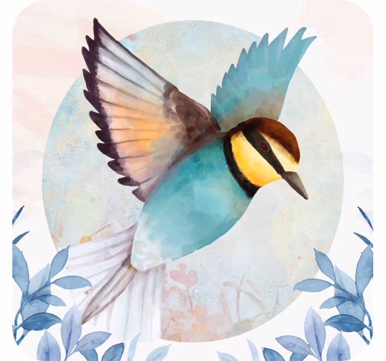 Dessous de verre geek oiseau volant coloré - TenStickers