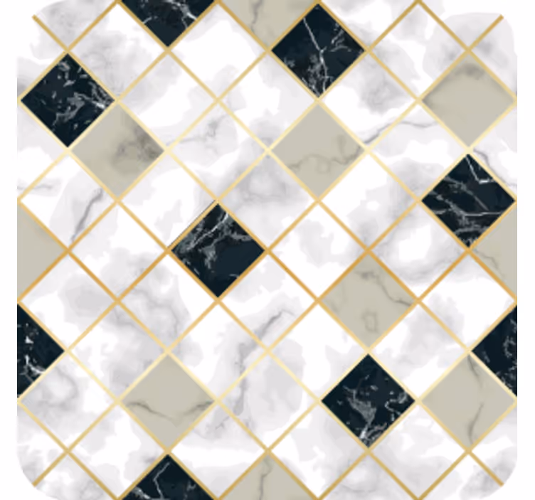 Dessous de verre carreaux à motif marbré - TenStickers