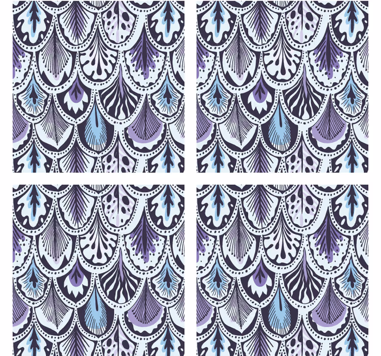 Dessous de verre motif feuilles élégantes - TenStickers