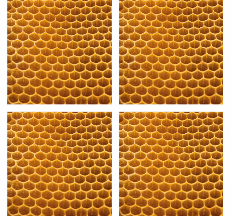 Dessous de verre bière motif nid d'abeille - TenStickers