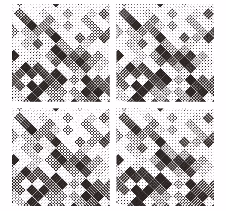 Dessous de verre motif géométrique à pois - TenStickers