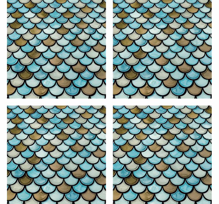 Dessous de verre effet superposé en vagues - TenStickers