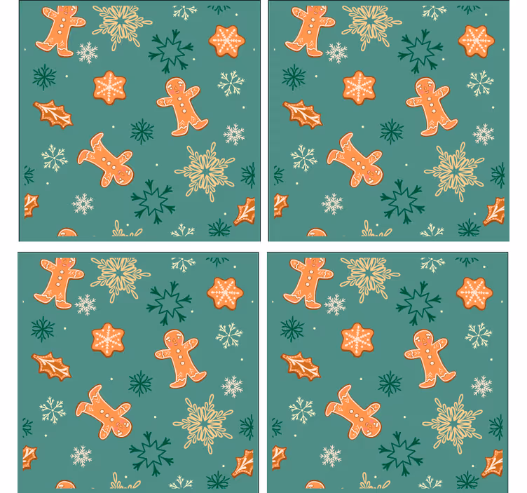 Dessous de verre noël motif pain d'épice - TenStickers