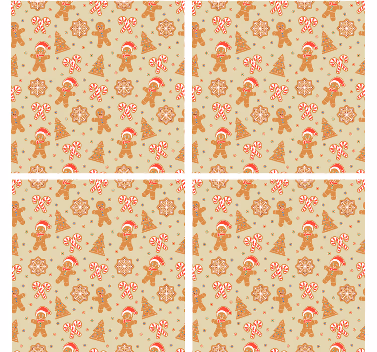 Dessous de verre noël motif pain d'épice festif - TenStickers