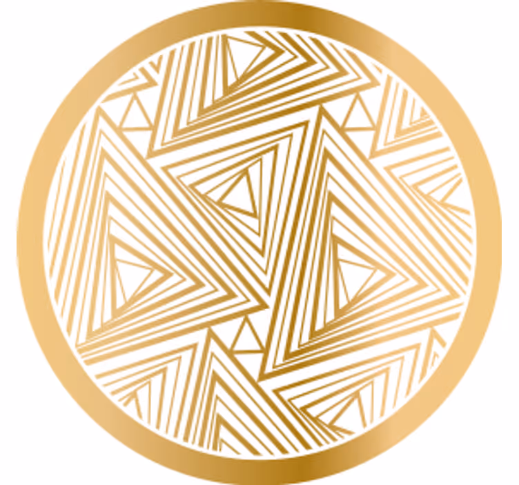 Dessous de verre motif géométrique avec triangles - TenStickers