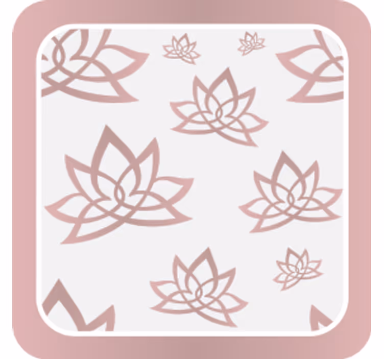 Dessous de verre motif fleurs de lotus - TenStickers
