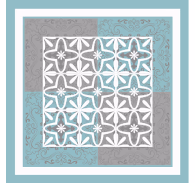Dessous de verre carreaux emblème botanique détaillé - TenStickers