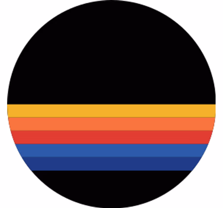 Dessous de verre motif circulaire à rayures colorées - TenStickers