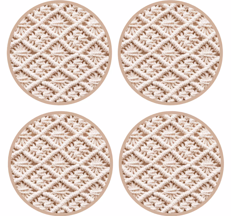 Dessous de verre motif crochet complexe - TenStickers