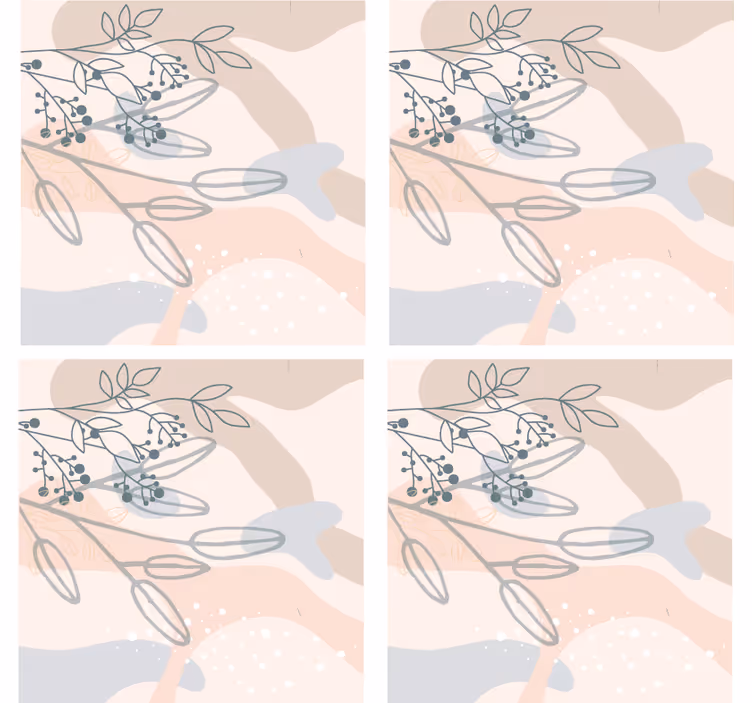 Dessous de verre motifs abstraits floraux - TenStickers