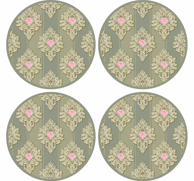 Dessous de verre vintage élément botanique complexe - TenStickers