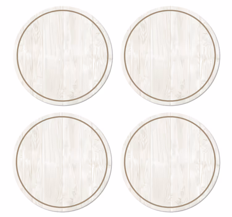 Dessous de verre vintage bois blanc - TenStickers