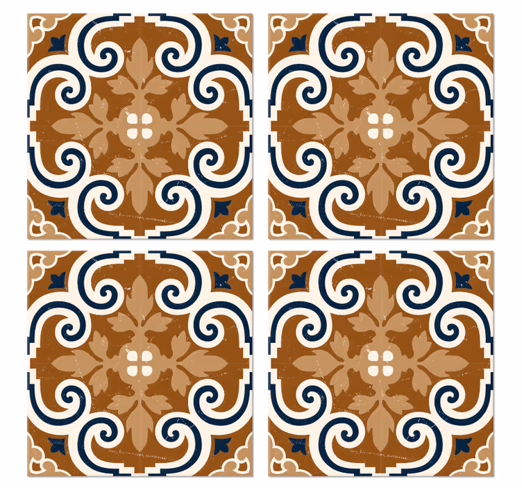 Sous-verres imitation carreaux de ciment - TenStickers