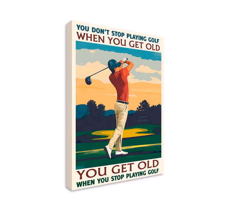 Tableau sports jouer au golf - TenStickers