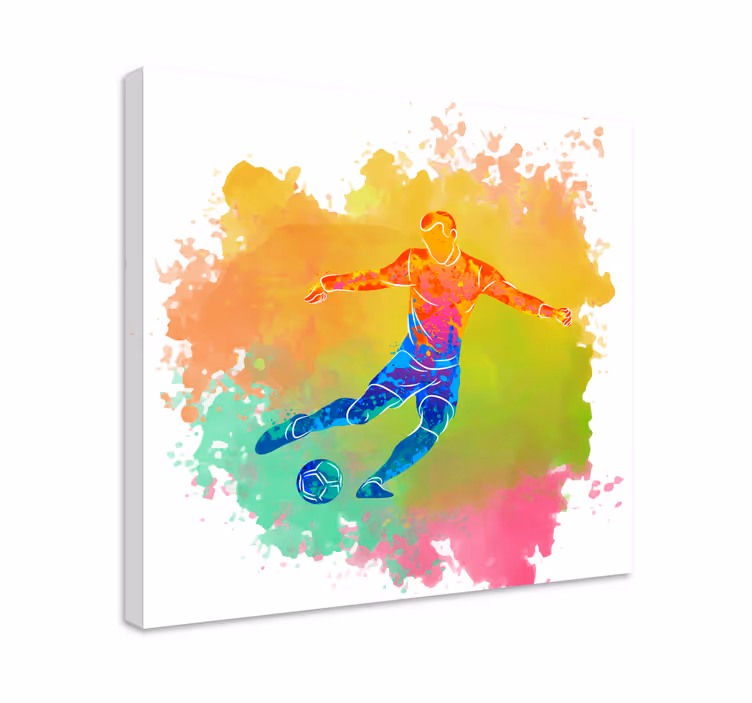 Tableau sports action de football dynamique - TenStickers
