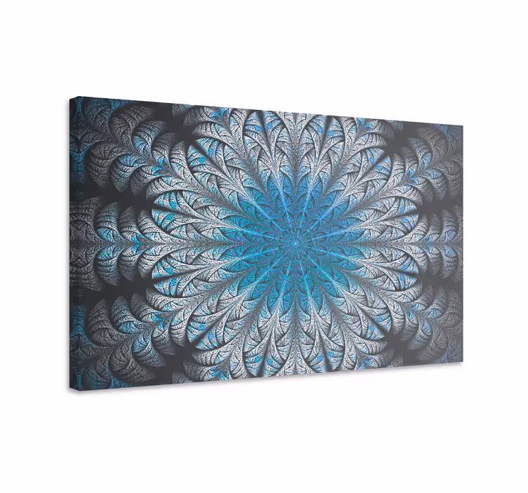 Tableau bleu mandala brumeux - TenStickers