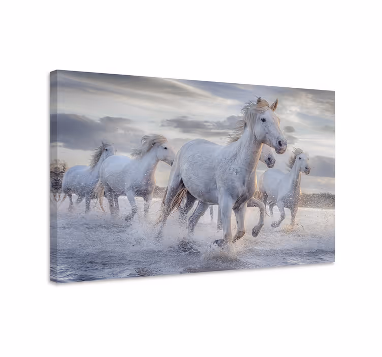 Tableau chevaux fresque chevaux arrosés - TenStickers