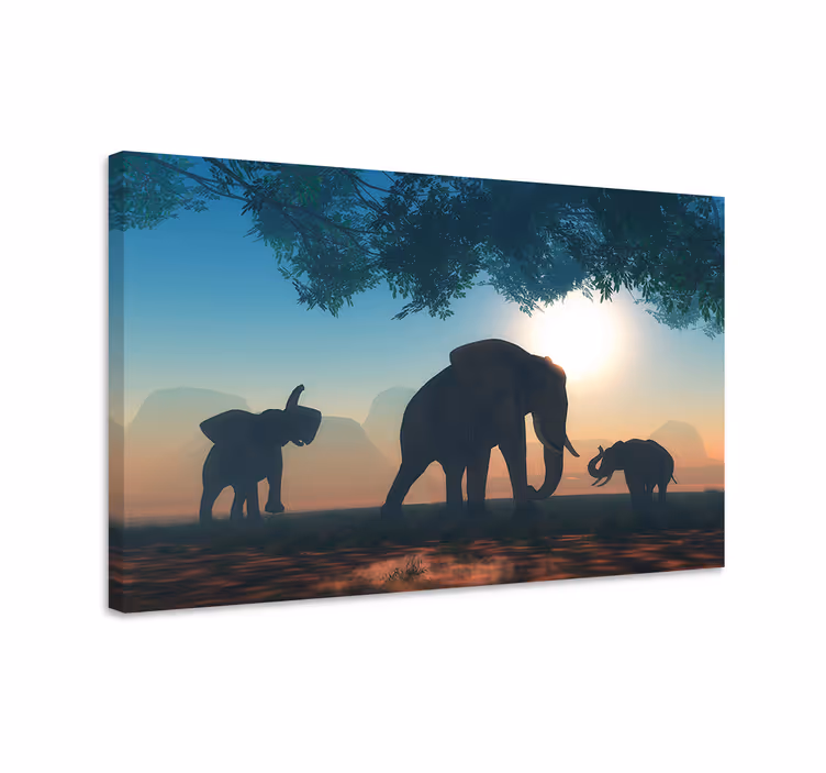 Tableau éléphants éléphant sauvage - TenStickers