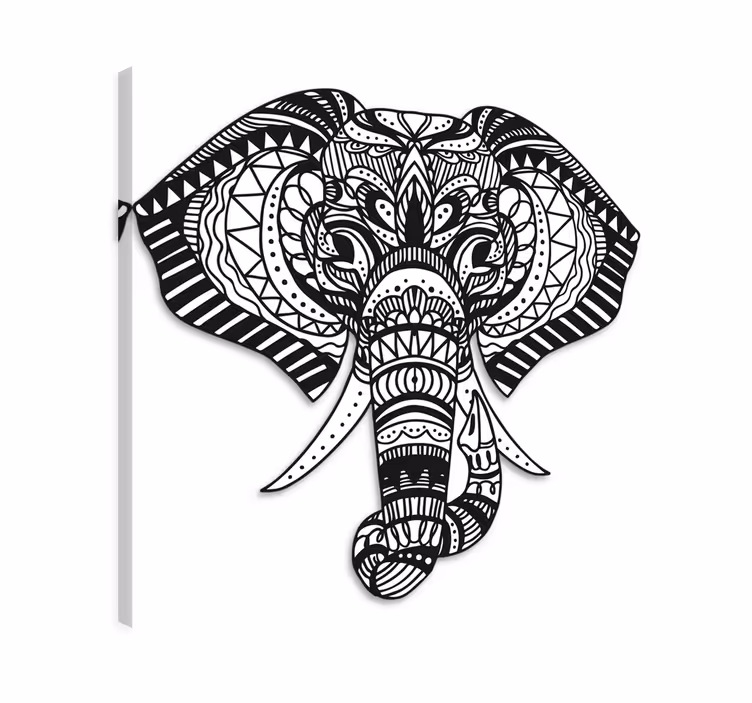 Tableau éléphants ethnique - TenStickers