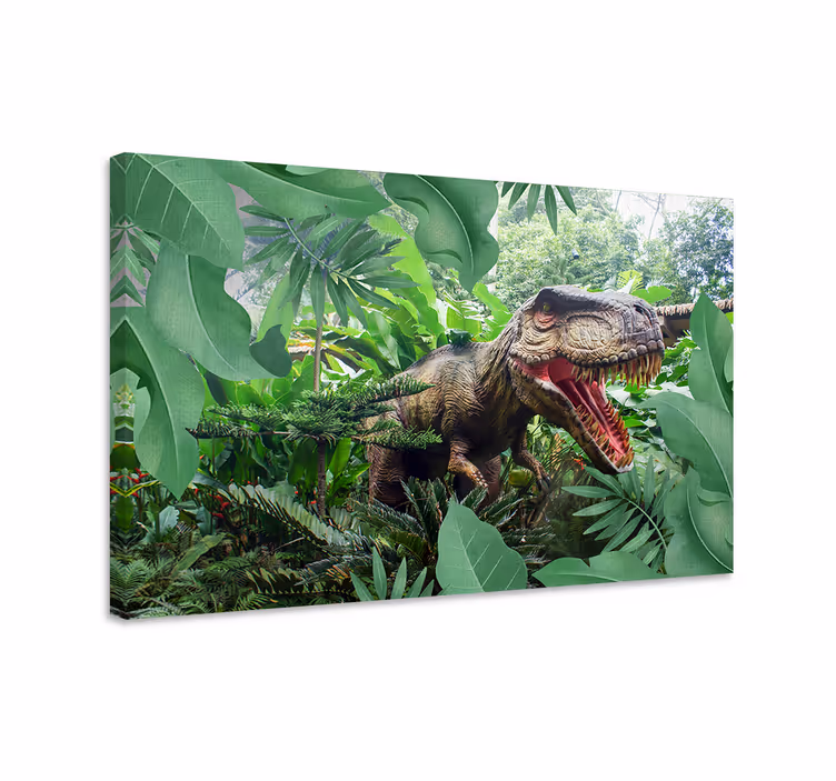 Tableau dinosaures fotomural enfant t rex - TenStickers