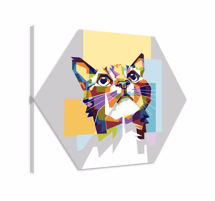 Tableau chat espoir coloré - TenStickers