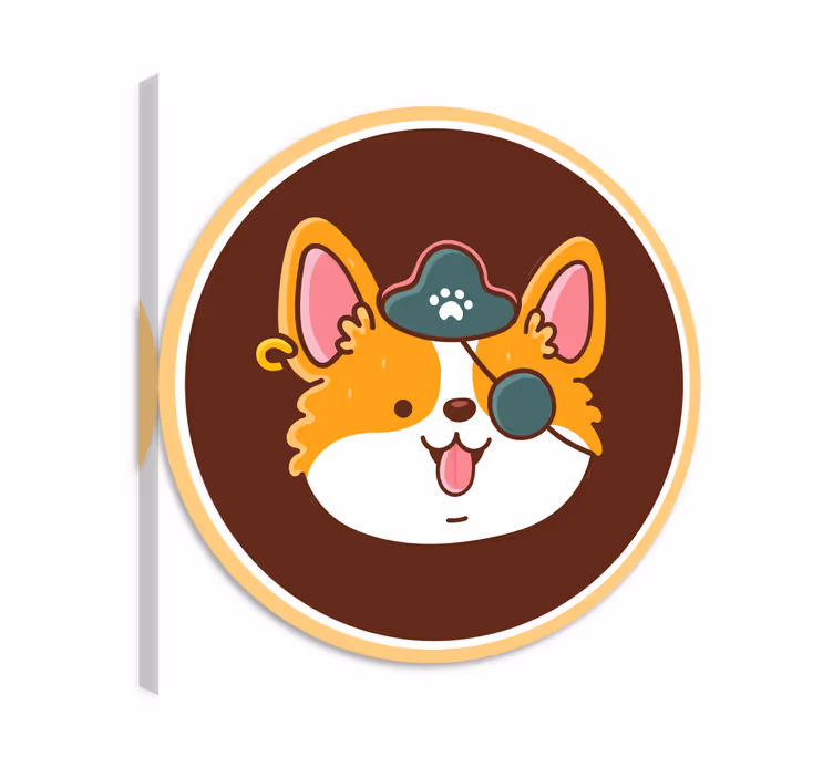 Tableau chat chien avec patch à l'œil - TenStickers