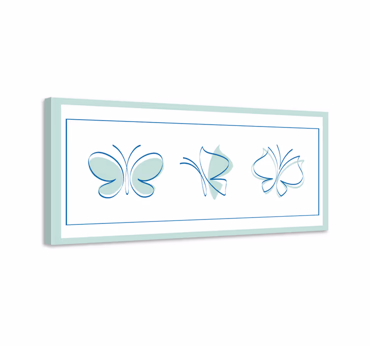 Tableau papillons en motifs de tuiles silhouettés - TenStickers