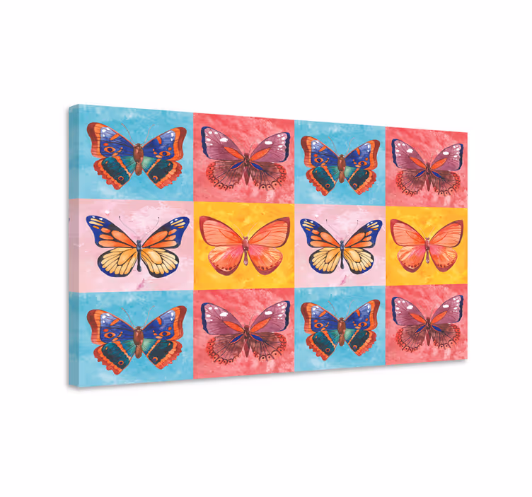Tableau papillons multicolores - TenStickers