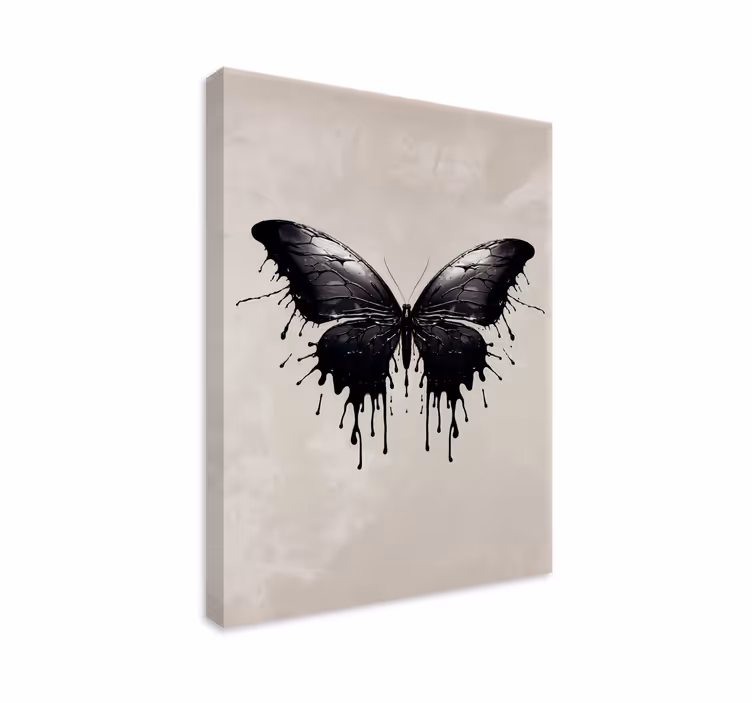 Tableau papillons grandes ailes noires - TenStickers