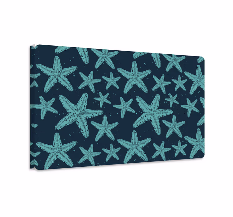 Tableau poissons étoiles de mer bleues - TenStickers