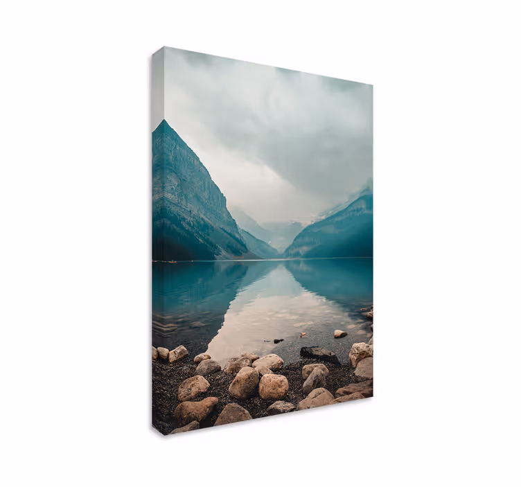Tableau paysages vue sereine sur le lac et la montagne - TenStickers