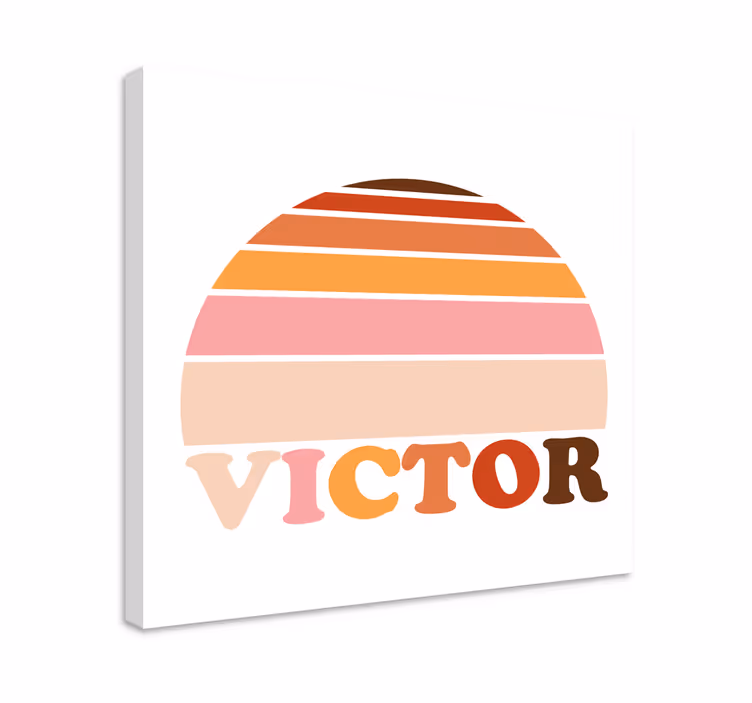 Tableau vintage nom du coucher de soleil - TenStickers
