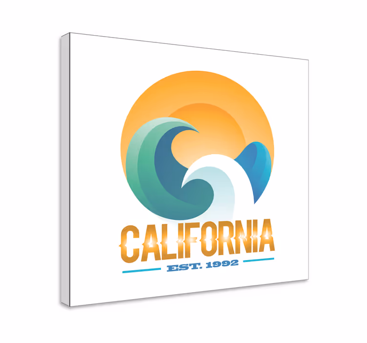 Tableau mer emblème du surf californien - TenStickers