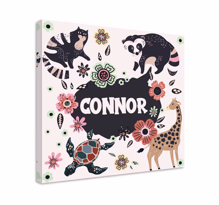 Tableau chambre enfant collage nature personnalisé - TenStickers