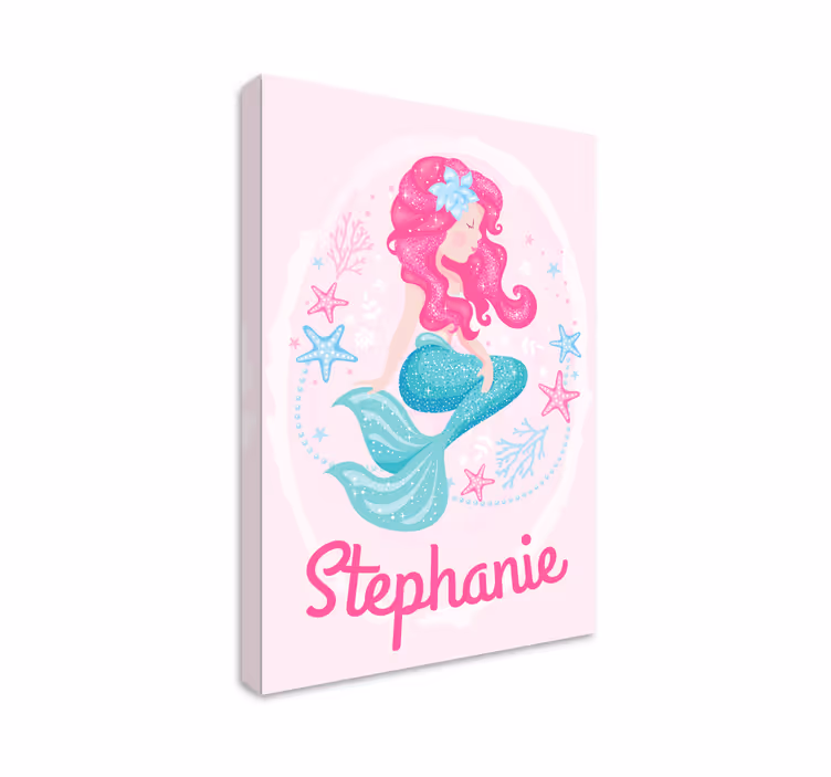 Tableau chambre enfant sirène personnalisée - TenStickers