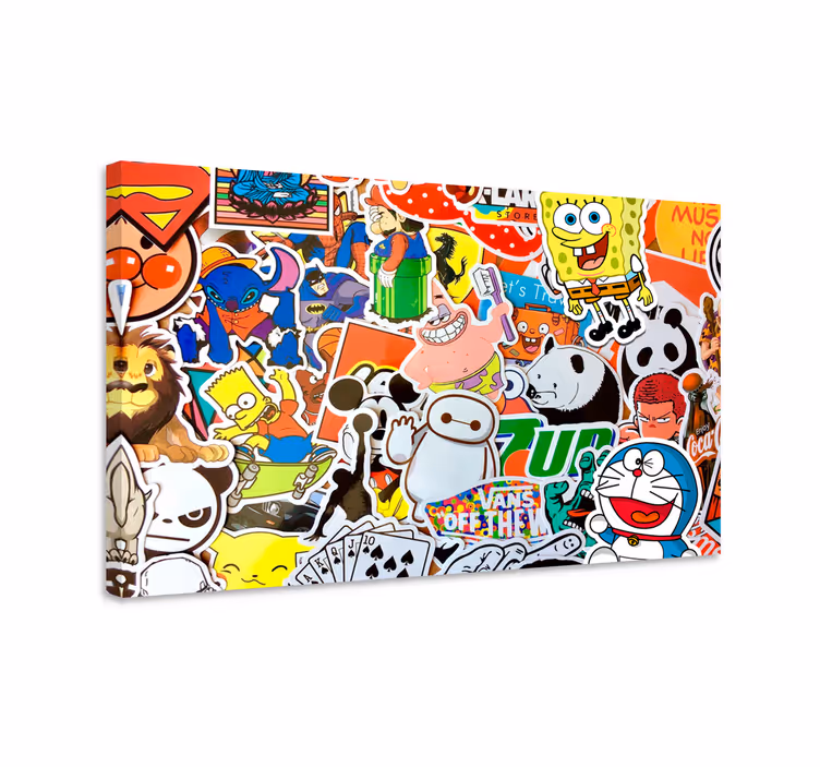 Tableau enfant Personnages de dessins animés - TenStickers