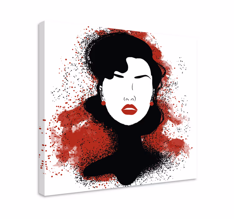 Tableau personnage silhouette féminine stylisée - TenStickers