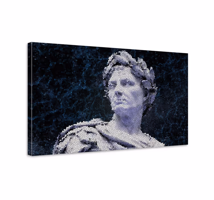 Tableau abstrait portrait en mosaïque - TenStickers