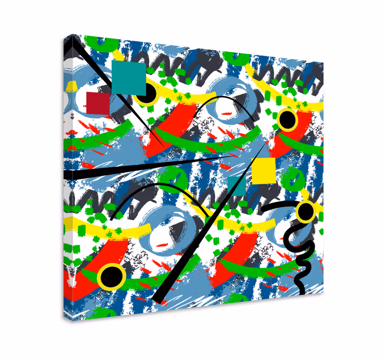 Tableau abstrait désordre géométrique abstrait - TenStickers