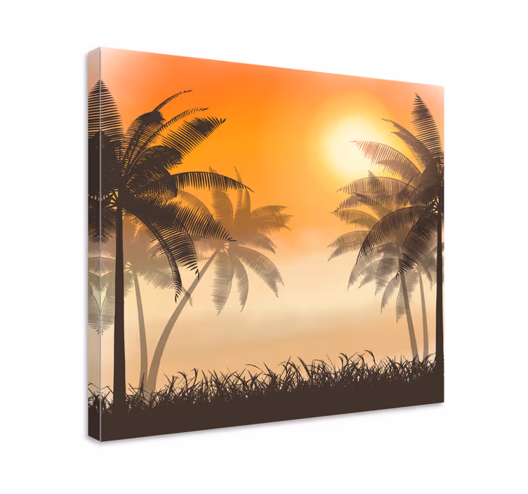 Tableau paysages ambiance coucher de soleil tropical - TenStickers