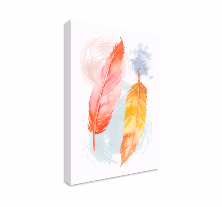 Tableau plumes design coloré de plumes - TenStickers